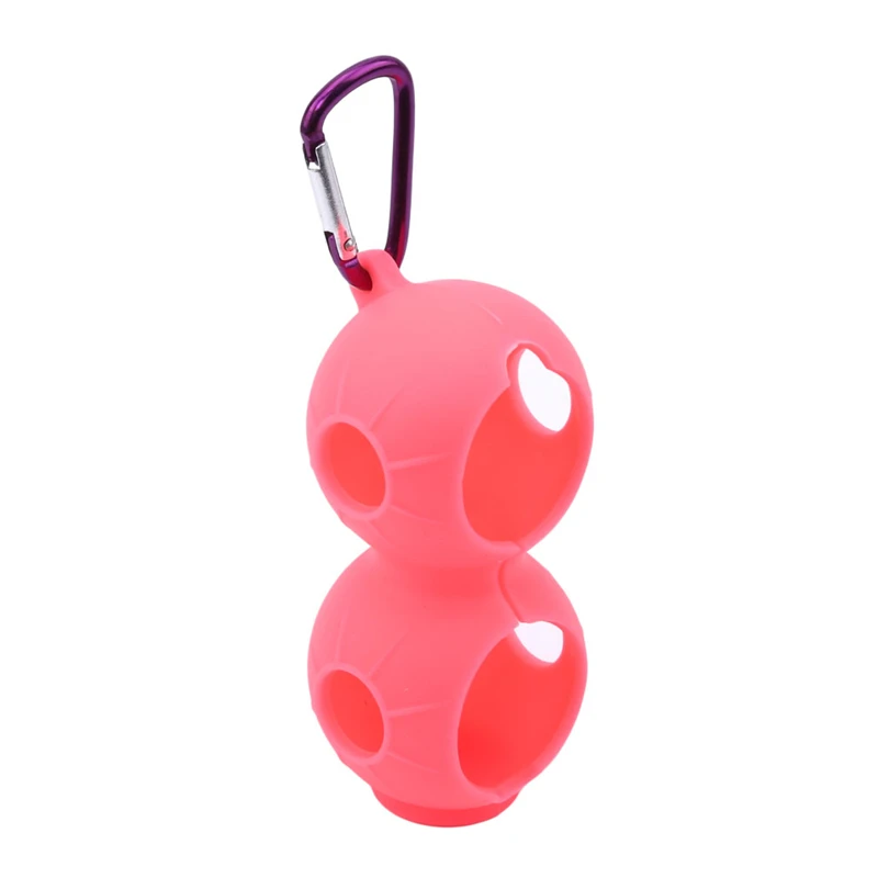 pink Силиконовый чехол для мяча для гольфа, износостойкий защитный брелок для ключей, аксессуары для гольфа, легкие Втулка с отверстиями для шариков - Цвет: pink