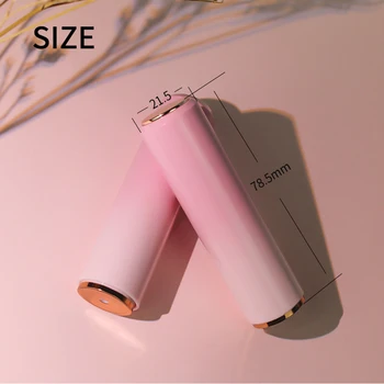 

5pcs Diy Gradient Press Lipstick Empty Tube Lip Balm Lip Gloss Jars Empty Shell Packaging Makeup Tools Reusable