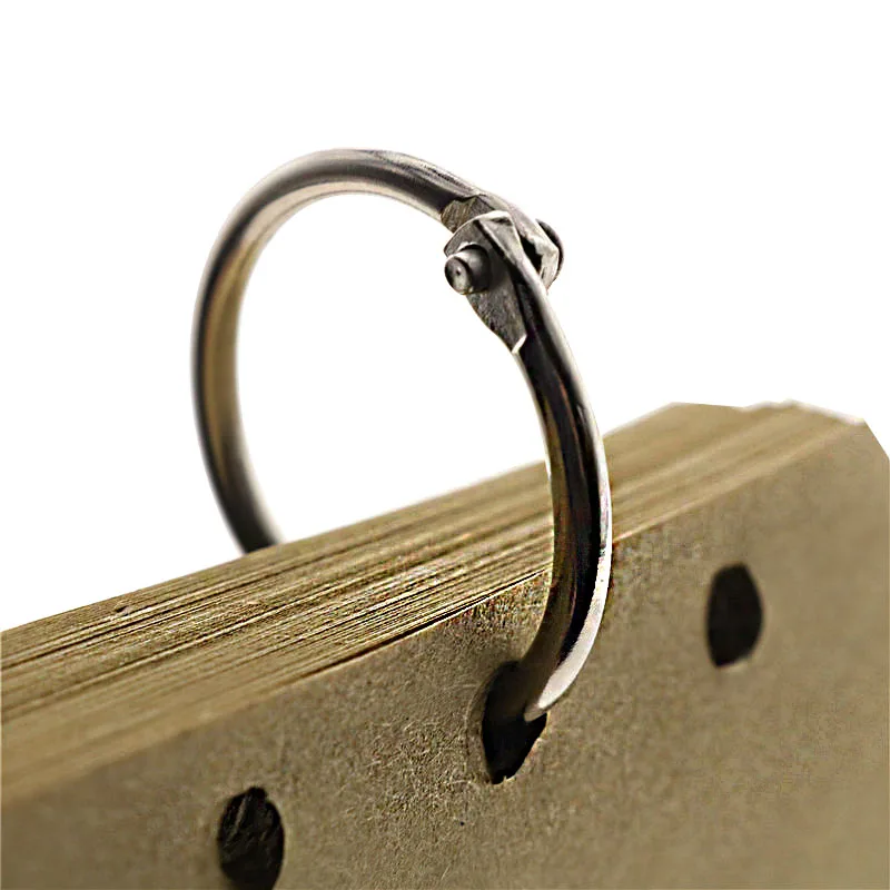Metal Loose Leaf Book Binder Hinged Rings Keychain Album Ring Scrapbook Binders Craft Photo Album Split 2 Pcs metal ring binder metal binder ring book binding supplies