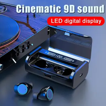 

Brand-new TWS Stereo Bluetooth Earphone Business Bluetooth Headset Wireless LED Power Display Earbuds With 4000mAh Charge Box