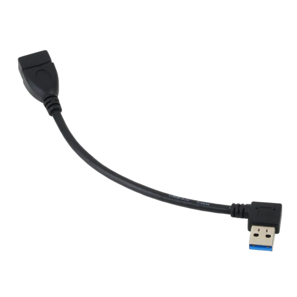 Удлинители USB 3,0 папа А-мама а 90 градусов шнуры питания и удлинители Удлинитель кабель синхронизации данных соединители адаптер