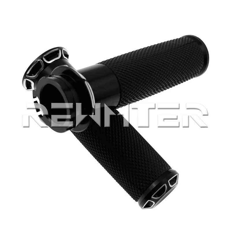 1-25mm-Universal-Handlebar-Grips-Black-Aluminum-CNC-Hand-Grip-For-Harley-Touring-Sportster-Iron-883 (3)