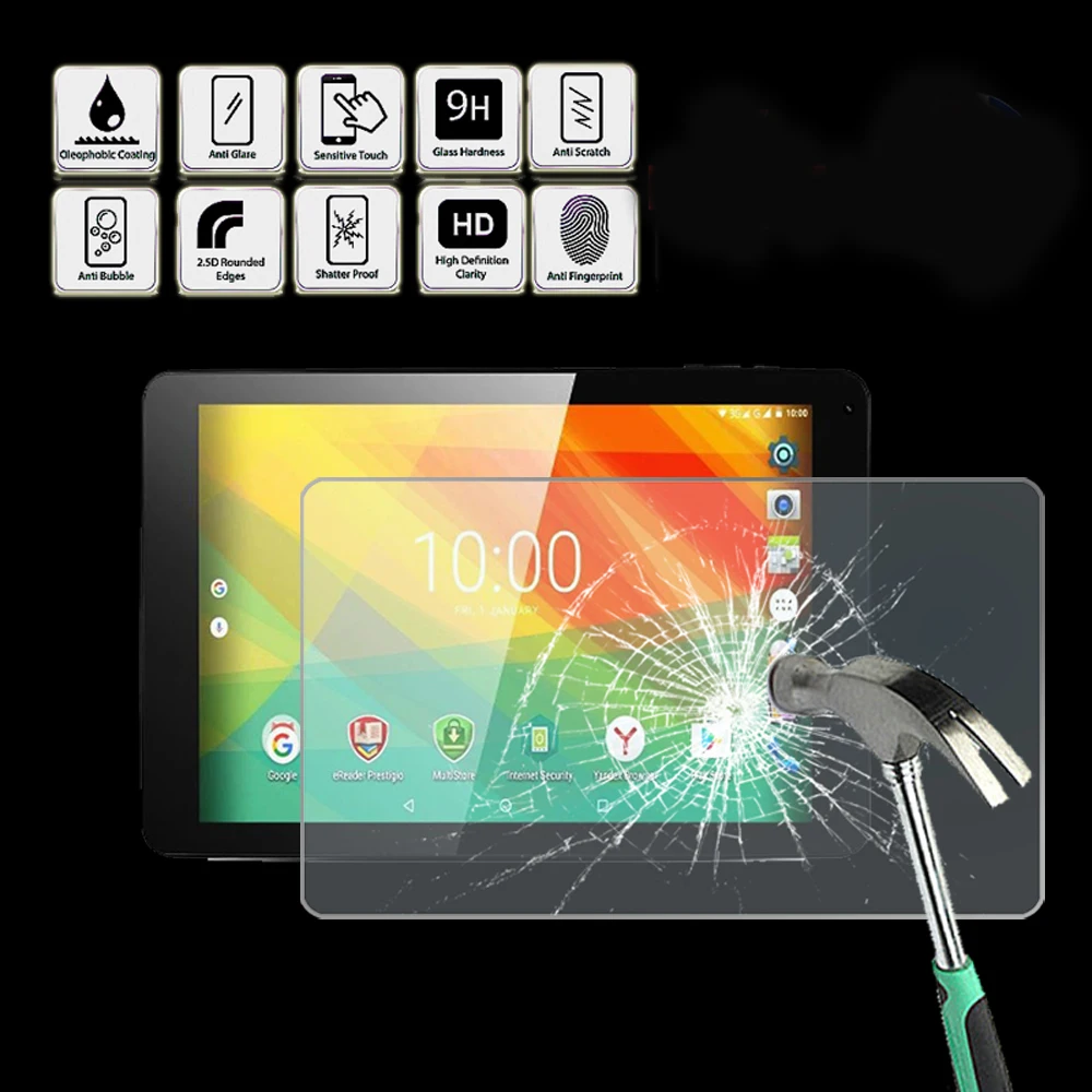 

For Prestigio Wize 3131 3G 10.1"-Tablet Tempered Glass Screen Protector Cover Anti Fingerprint Screen Film Protector Guard Cover