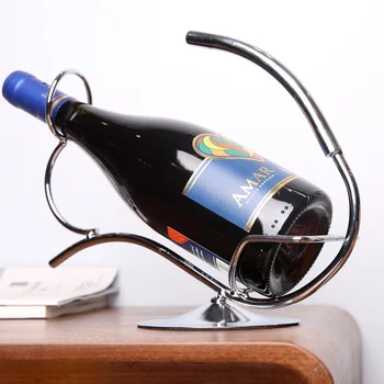 

Simple And Easy Red Wine Rack Small-sized The Shelf Concise Household Wrought Iron Metal Red Wine Rack