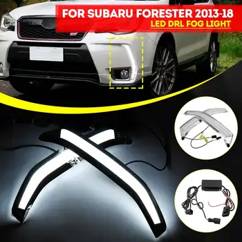 

2Pcs Car LED DRL Daytime Running Lights Turn Signal Lamps Driving White Yellow For Subaru Forester 2013 2014 2015 2016 2017 2018
