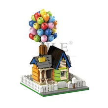 Moc Flying Balloon House Up 7025 Suspending Home DIY Building Brick Blocks City Street View Compatible with Assembles Part Gift