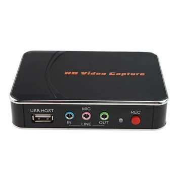 

HD Game Video Capture 1080P HDMI YPBPR Recorder For X BOX One/360 PS3 /PS4 with One Click No PC Enquired No Any Set-up EU Plug