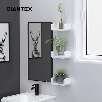 

Stylish simplicity Creative Wall Mounted Plastic Bathroom Shelf Housekeeper on wall Livingroom Storage Shelves Organizer