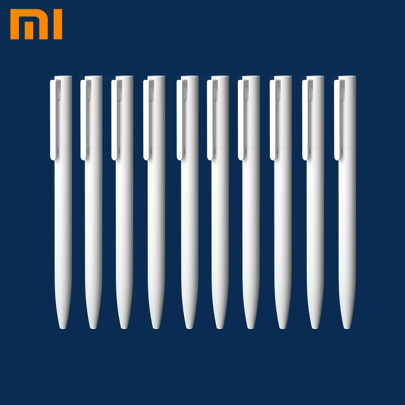 Original Xiaomi Pen Gel Pen Writing Smooth Light Grip Mijia Press the Core Replacement refill 1:1 Blue / red / Black 0.5mm xiaomi haylou w1 blue