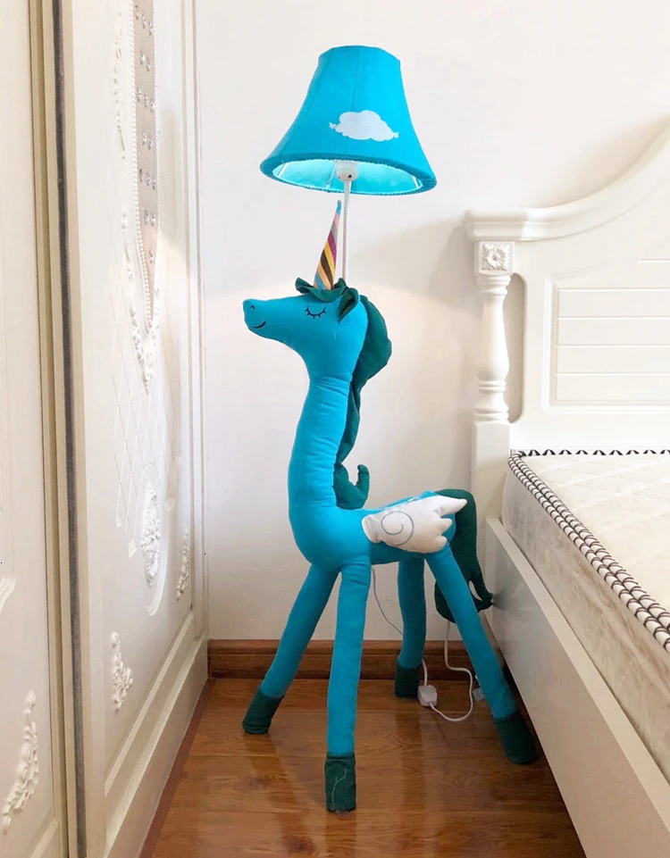 Light Green Мультяшная настольная лампа, оригинальная, милая, для детской комнаты, спальни, лампа принцессы, торшер, животное, моделирование, декоративный светильник, торшеры - Цвет абажура: Light Green