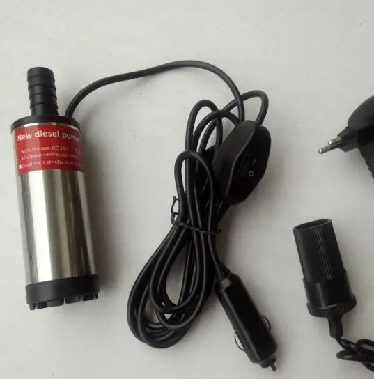 

12L/min 12V DC Electric Submersible Pump For Pumping Diesel Oil Water , Fuel Transfer Pump ,Oil Suction 1.5M Pump , 2M Head