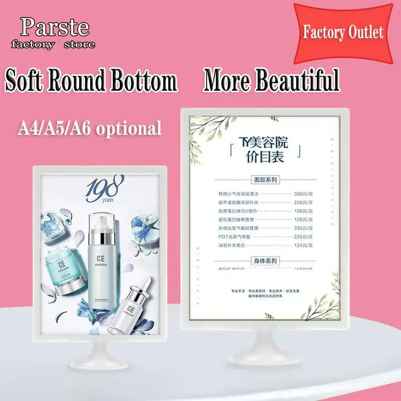 

A4/A5/A6T-Shape Desk Sign Holder Card Display Stand Table Coffee Menu Service Label Office Club Business Restaurant Shelf POP