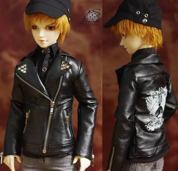 1/4 1/3 BJD кукла панк кожаная куртка мотоциклетная куртка одежда аксессуары для BJD/SD, не включает в себя куклы, обувь, парик и другие E2613