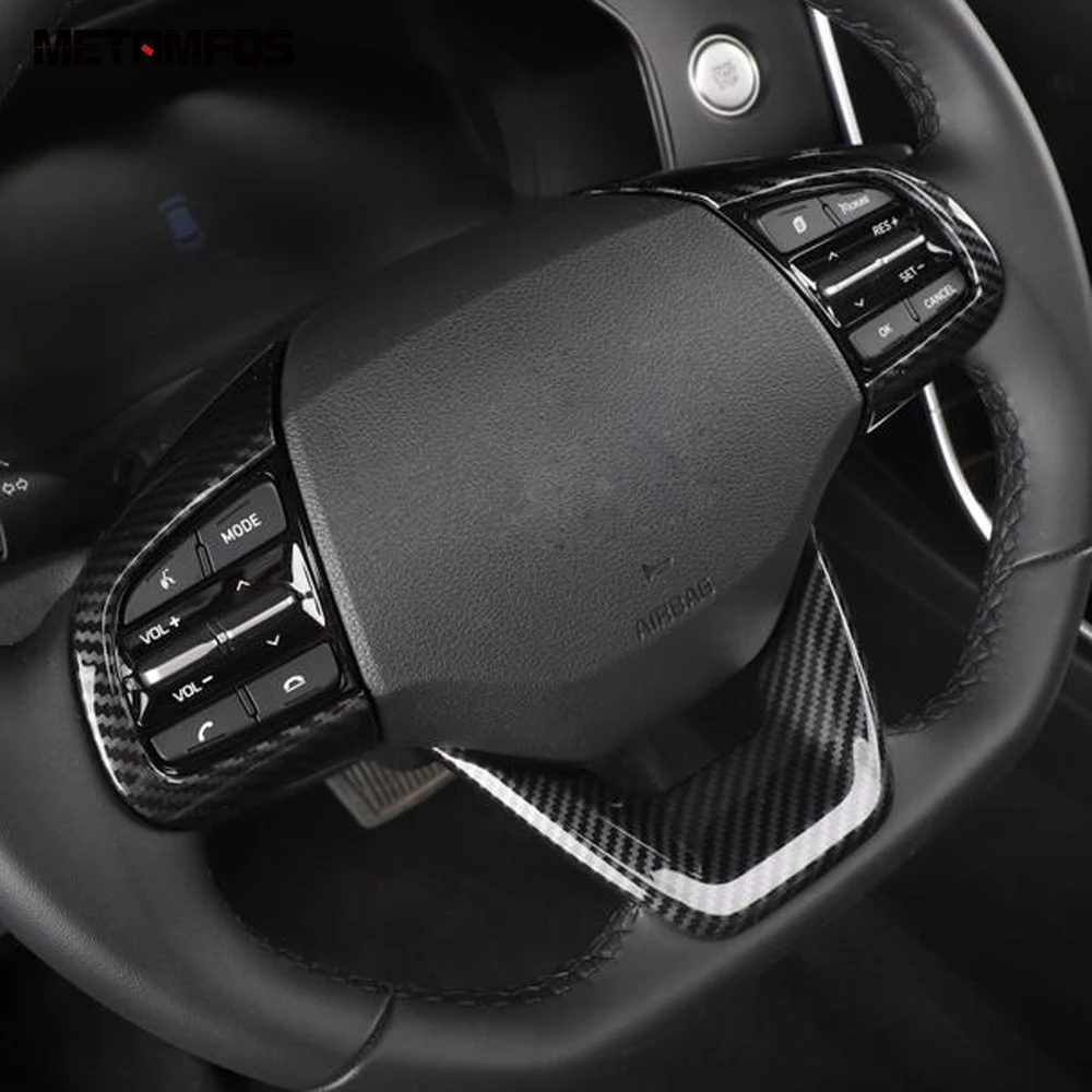 Накладка на руль из углеродного волокна для Hyundai Cantus Creta ix25 2020 2021 декоративная