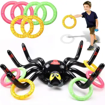 

Creative Halloween Large Inflatable Spider Throwing Rings Toys Children'S Educational Toys Gifts