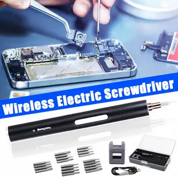

Rechargable Mini Electric Cordless Magnetic Screw Driver Tool Rechargeable Li-ion Battery Precisions Hand Screwdriver Bit Set
