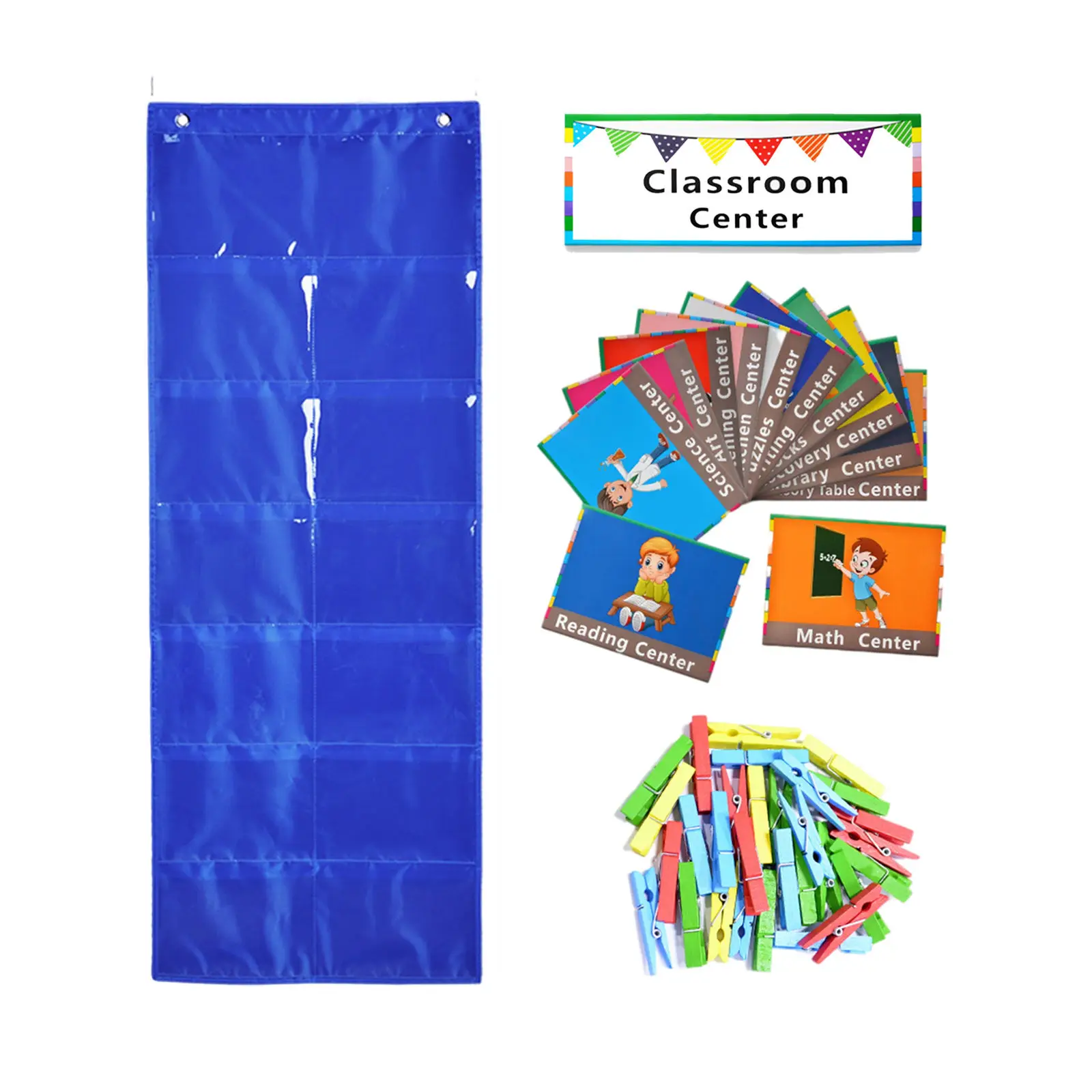Management Pocket Chart Versatility Educational Props Daily Schedule Learing Subjects Changing for Office Boys Parent File Girls