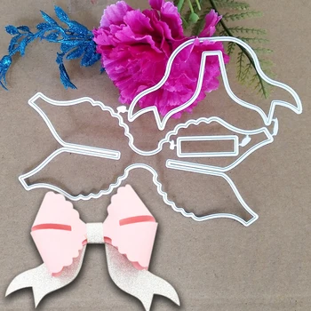 

Bowknot Bows Metal Cutting Dies Stencils Ribbon DIY Scrapbooking Die Cuts Greeting Card Decor Embossing Folder Cut