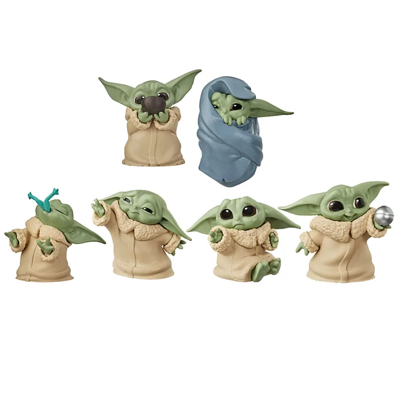 5 Pcs Baby Yoda action figure toy models mini figurines Mandalorian Yoda