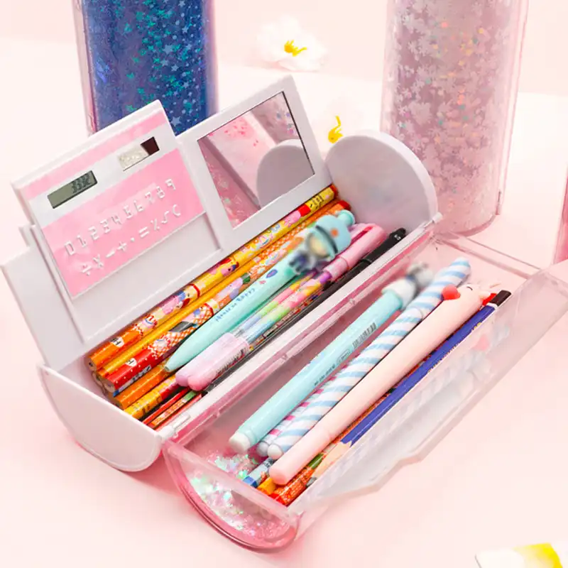 鉛筆ケース流砂かわいい学校ピンクコンピュータ鉛筆ケースs Trousse Scolaire Styloガールかわいいケースestucheアブラソコムツkalem Kutusu ペンケース Aliexpress