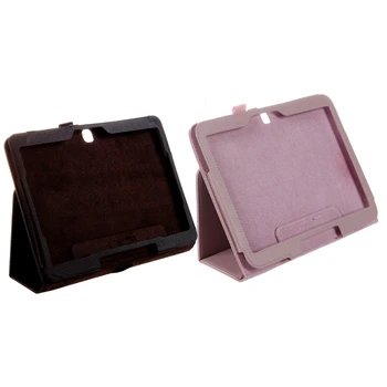 

2 Pcs PU Leather Case Cover for Samsung Galaxy Tab 3 10.1 P5200 P5210 P5220 Tablet Colour:Brown & Pink