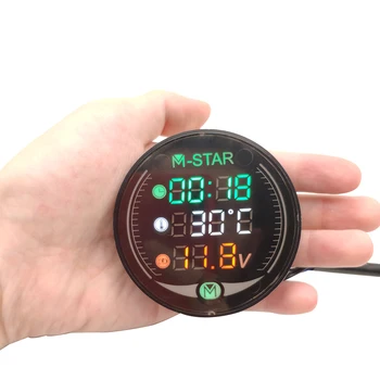 

Motorcycle Voltmeter Time Temperature LED 3-in-1 LED Digital Voltage Meter For Suzuki DL650 dl 1000 650 GSR600 GSR750 GSXS750