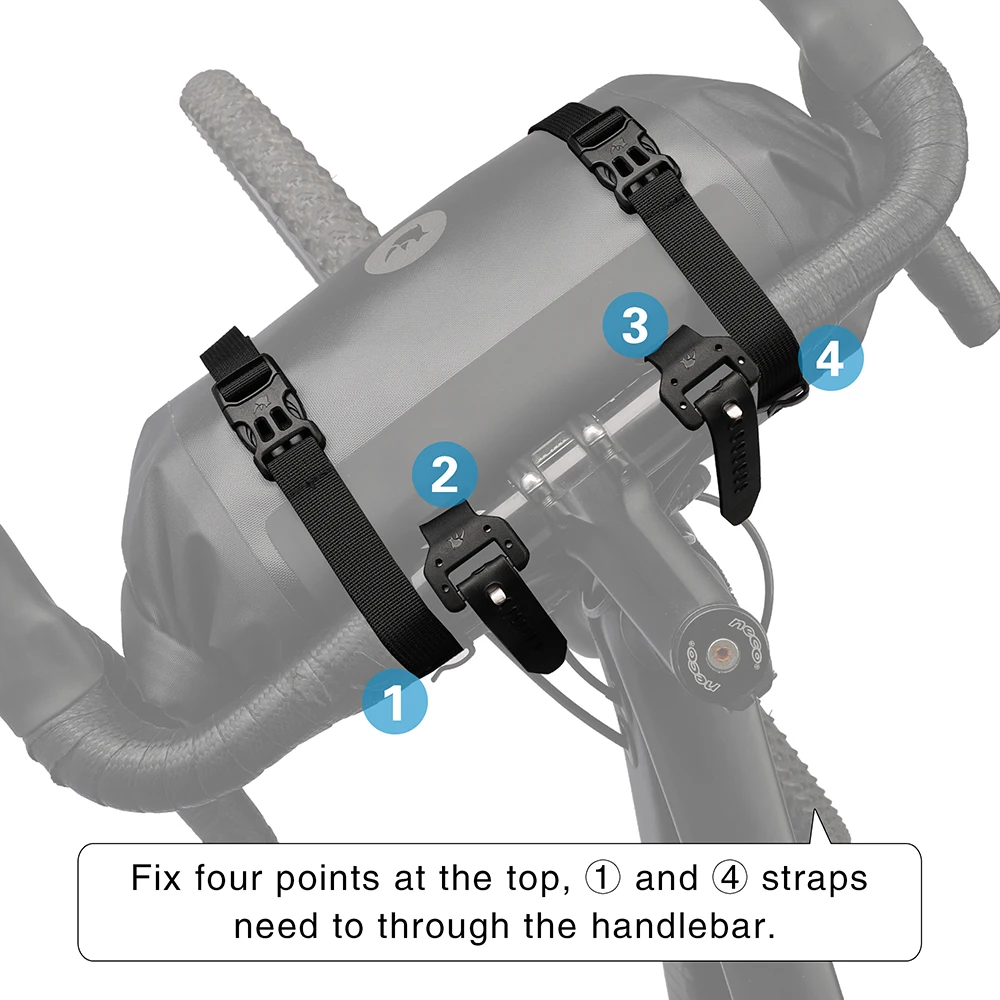Rhinowalk-bolsa para manillar de bicicleta, resistente al agua, de gran capacidad, 2 piezas, para tubo frontal, accesorios para ciclismo de montaña, 2021