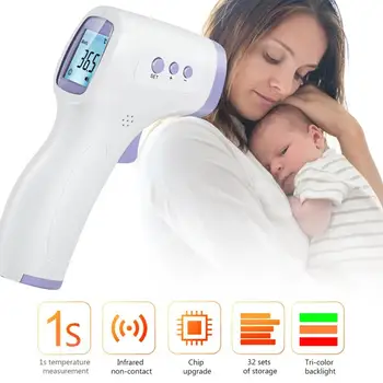 

Fast Ship Thermometer Digital Body Temperature Fever Measurement Forehead Non-Contact Infrared LCD IR Thermometer Baby Adult