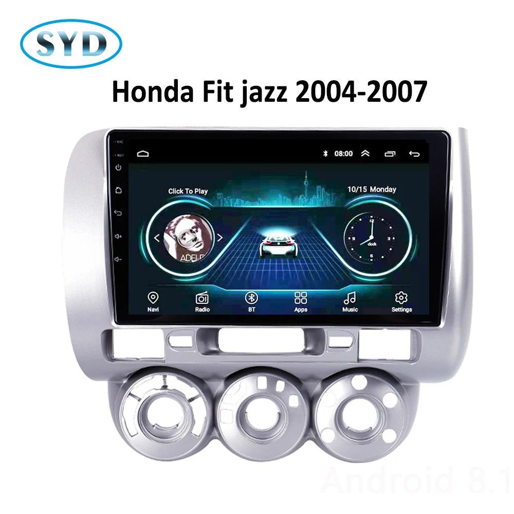 Автомагнитола для Honda Fit Jazz 2004-2007 dvd-плеер Android 8,1 " gps навигация видео Mp5 Поддержка wifi/USB/tv/Bluetooth Carplay