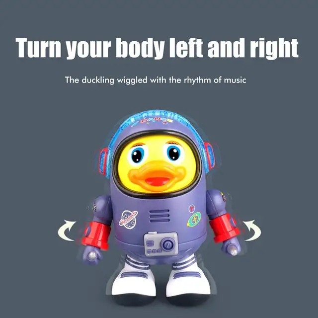 Electric Robot Duck Toys Dancing Walking Space Duck Educational Toy With Music Light Play Interactive Singing Toys For Kids Gift 4