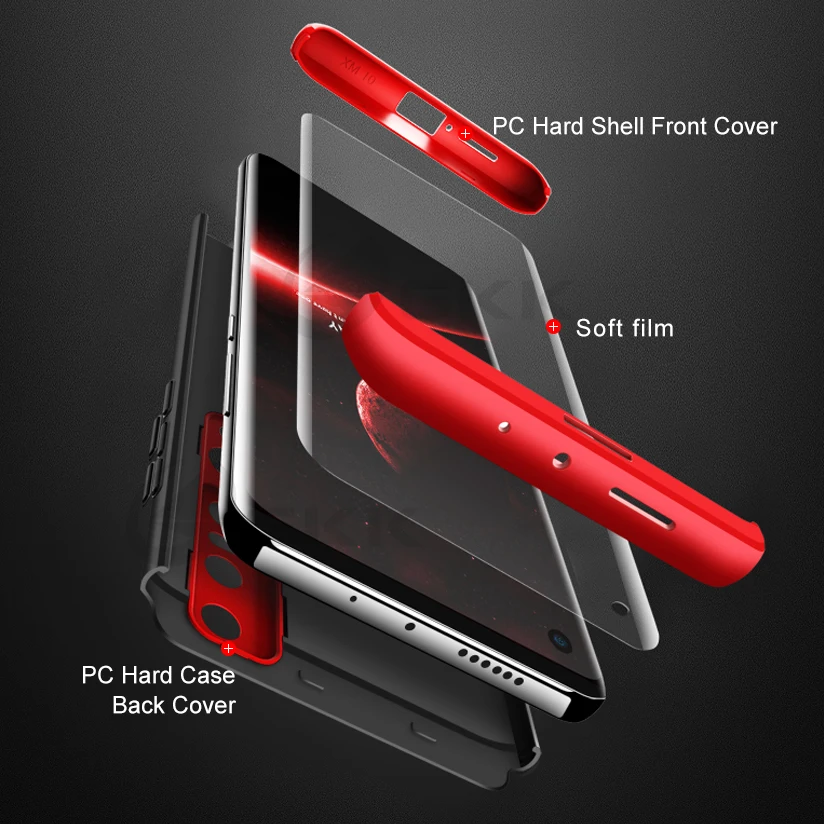 Чехол GKK для Xiaomi Mi 10 Lite 10T Pro противоударный жесткий матовый чехол с полной защитой