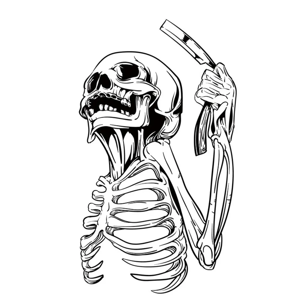 

Human Skeleton Gun Horror Personality Terror Creative Wall Sticker