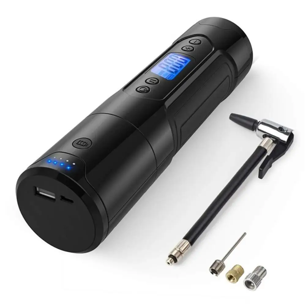 Comprar Bombas de aire portátiles para coches Inflador de neumáticos eléctrico 12V bomba de bicicleta de coche inflable LCD Digital recargable para Auto emergencia