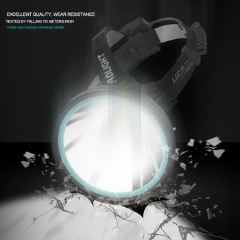 

XHP 90 LED Headlamp Wave Sensor Power Display Flashlight for Outdoor Camping Flash Head Lamp Torch Lantern Hunting