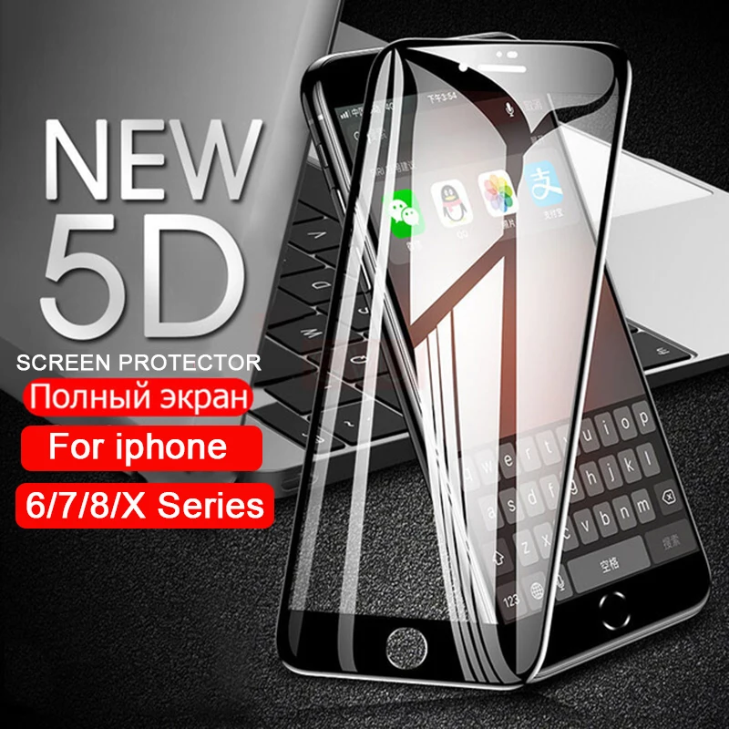 5d для iPhone 6 7 8 plus защитное стекло aphone x xs max xr защита экрана i phone 7plus 6plus полное