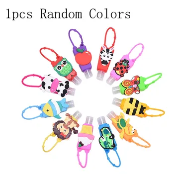 

30ml Silicone Cartoon Panda Owl Cat Mini Portable Gel Hand Sanitizer Bottle Removable Travel Cover Set Random Colors