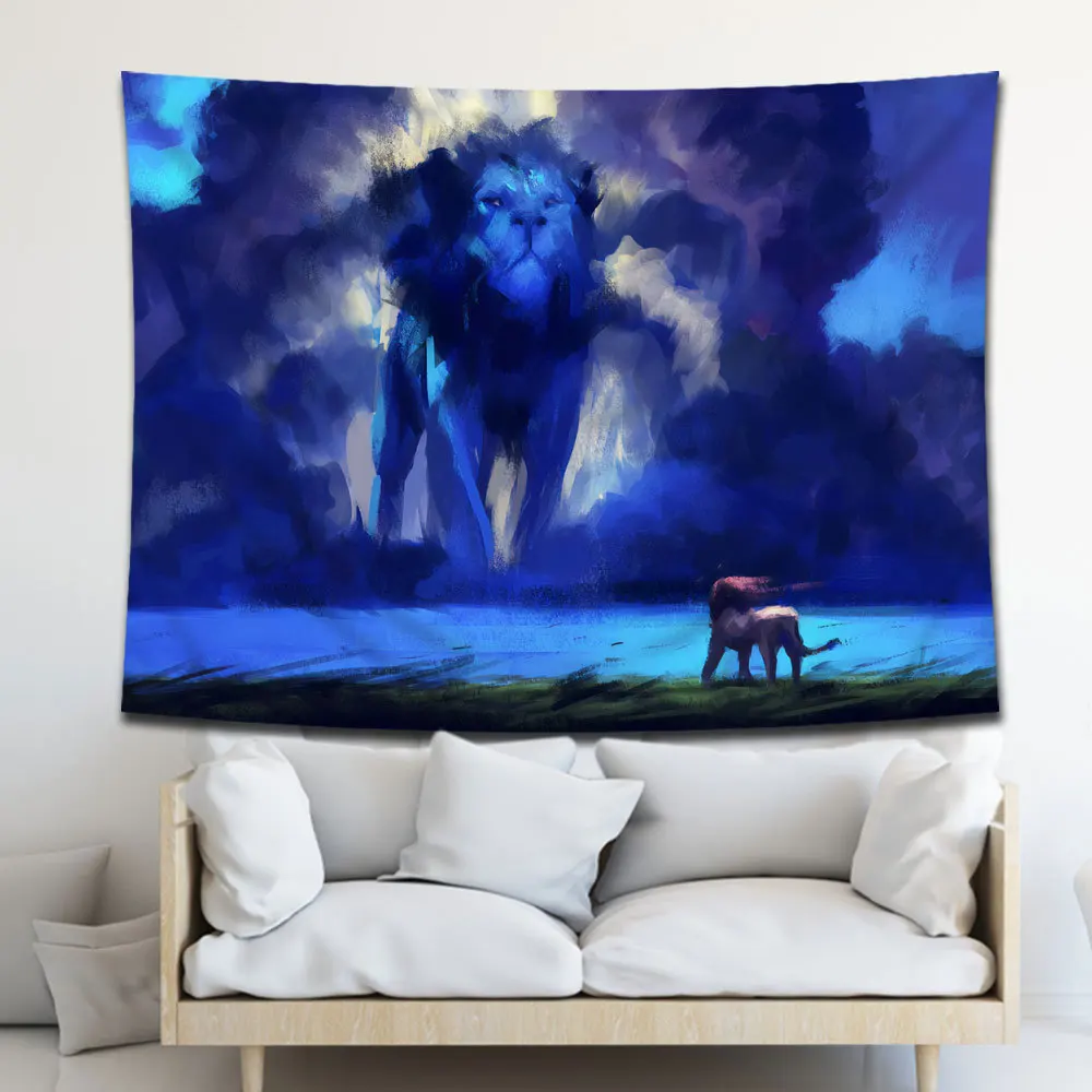 3d Printing Tapestry Macrame Wall Hanging Decoration for Home Disney The Lion King Children Bedroom Tapestry Wall Blanket Supply