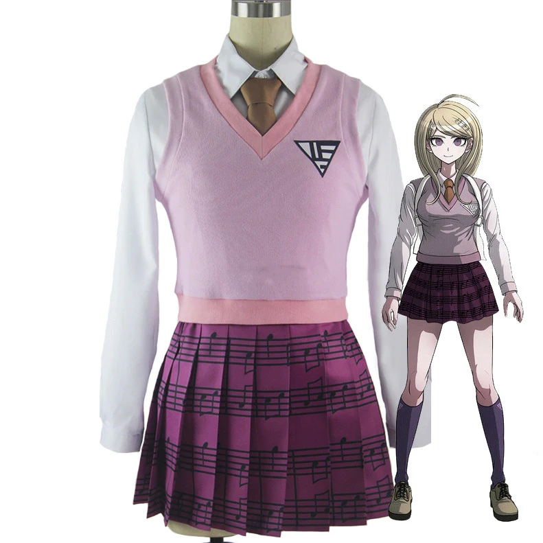 JK школьная форма Danganronpa V3: Killing Harmony Akamatsu Kaede рубашка свитер юбка наряд игры Косплей