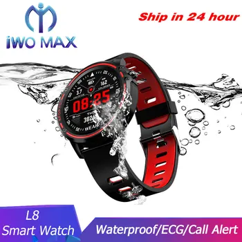 

New L8 SmartWatch Men IP68 Waterproof Reloj Hombre Mode SmartWatch With ECG PPG Blood Pressure Heart Rate sports fitness watches