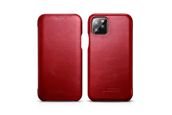 Флип-чехол для iPhone 11, чехол из натуральной кожи для iPhone 11 Pro Max, натуральная кожа, защитный чехол для iPhone XR X XS Max - Цвет: Красный