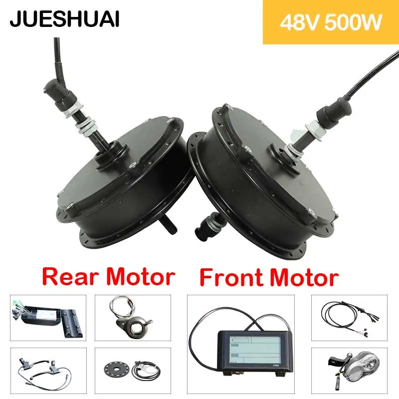 

48V 500W Hub Motor Electric Bike Conversion Kit Front Rear Wheel Drive eBike Bike Kit for 20"26"700C Motor Electric Bicycle Kit
