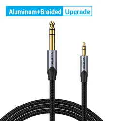 Premium Gold - Plated Audio Adapter Cable - Male to Male, Multiple Lengths for 0.5m (Braided - Upgrade)