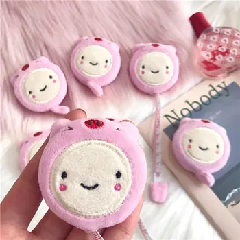 

Coloffice Pink Cute Ruler Pig Plush Mini 1.5m Tape Measure With Double-Sided Clothes Tape Measure Girl Kawaii Stationery 1PC