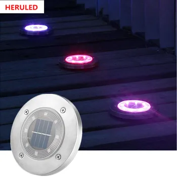 

RGB Solar LED Lawn Lamp Outdoor Lighting Ground Light Waterproof Underground Buried Lights Garden Landscape Lighting Channel