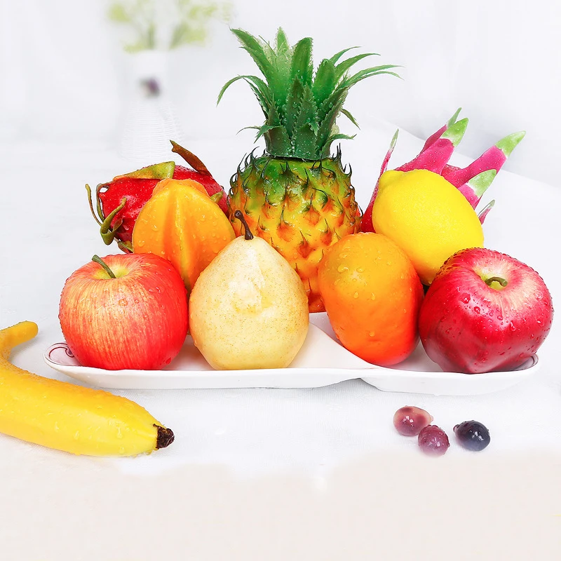 

1:1 ratio Artificial Apple Fake Fruit Home Decoration Simulation Orange Ornament Craft Food Photography props Fruit combination
