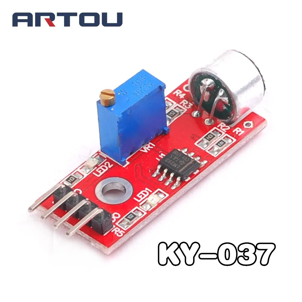 Новинка 4 контактный голосовой модуль датчика обнаружения звука микрофонный