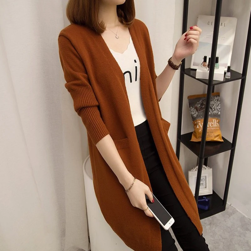 

Long Cardigans Women Sweaters Long Sleeve Women's Knitted Jackets Ladies Sweater Oversize Cardigans Gilet Femme Manche Longue