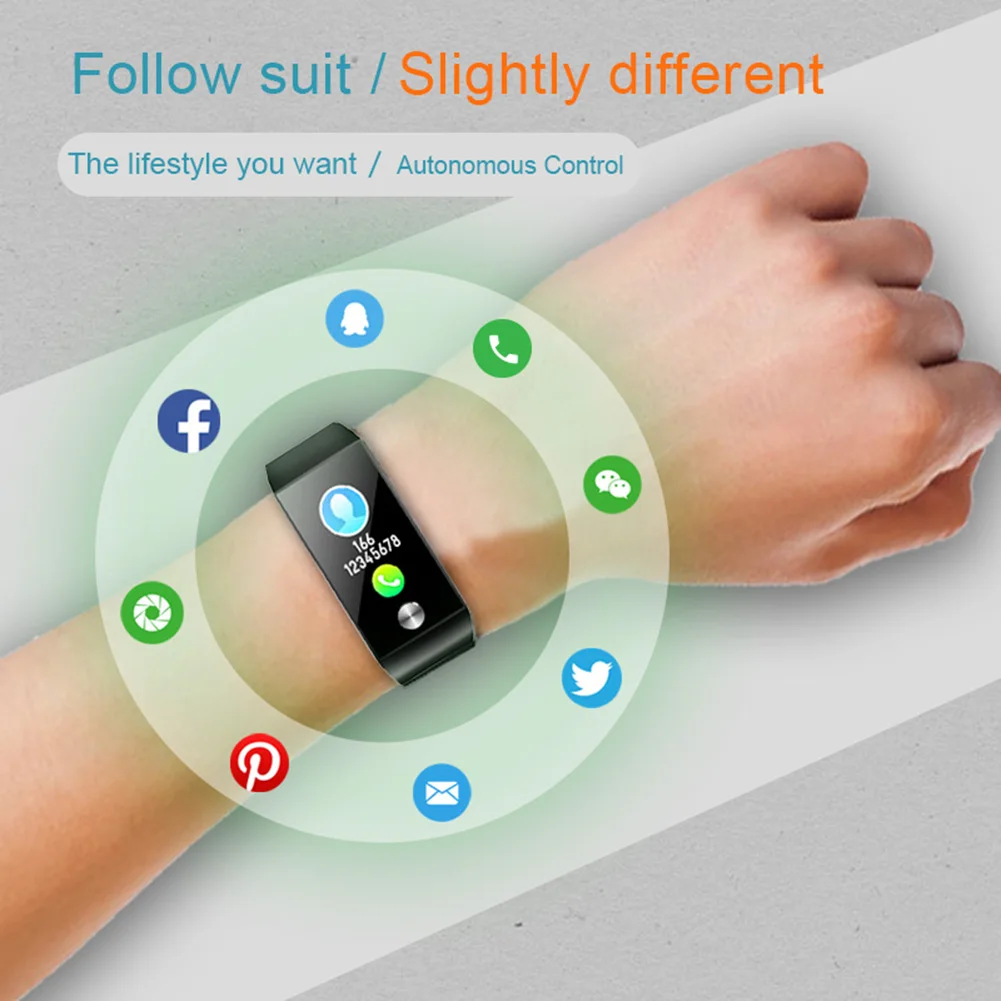 Smart Bracelet  1.14 Inch Sport Heart Rate Monitor Smart Watch Waterproof Blood Pressure Measurement Smartwatch Men Women Gift