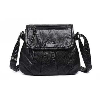 

сумка женская 2020 New Soft Pu Leather Women Shoulder Bag High Quality Crossbody Bag Pure Color Zipper Fashion Black Bag Handbag