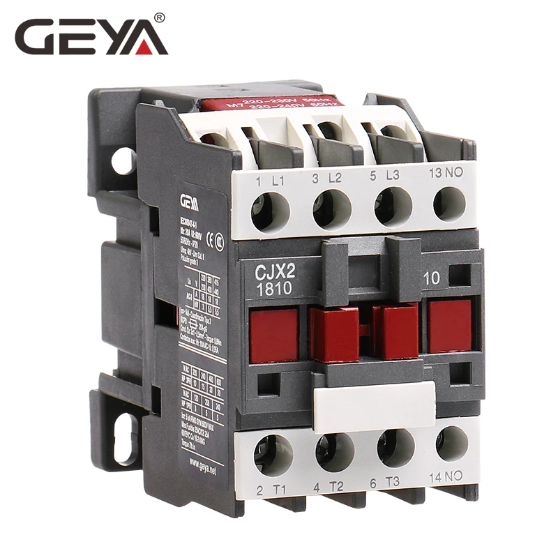 

GEYA CJX2-1810 Din Rail Magnetic AC Contactor Price 220V or 380V Industrial Contactor 18A 50/60Hz